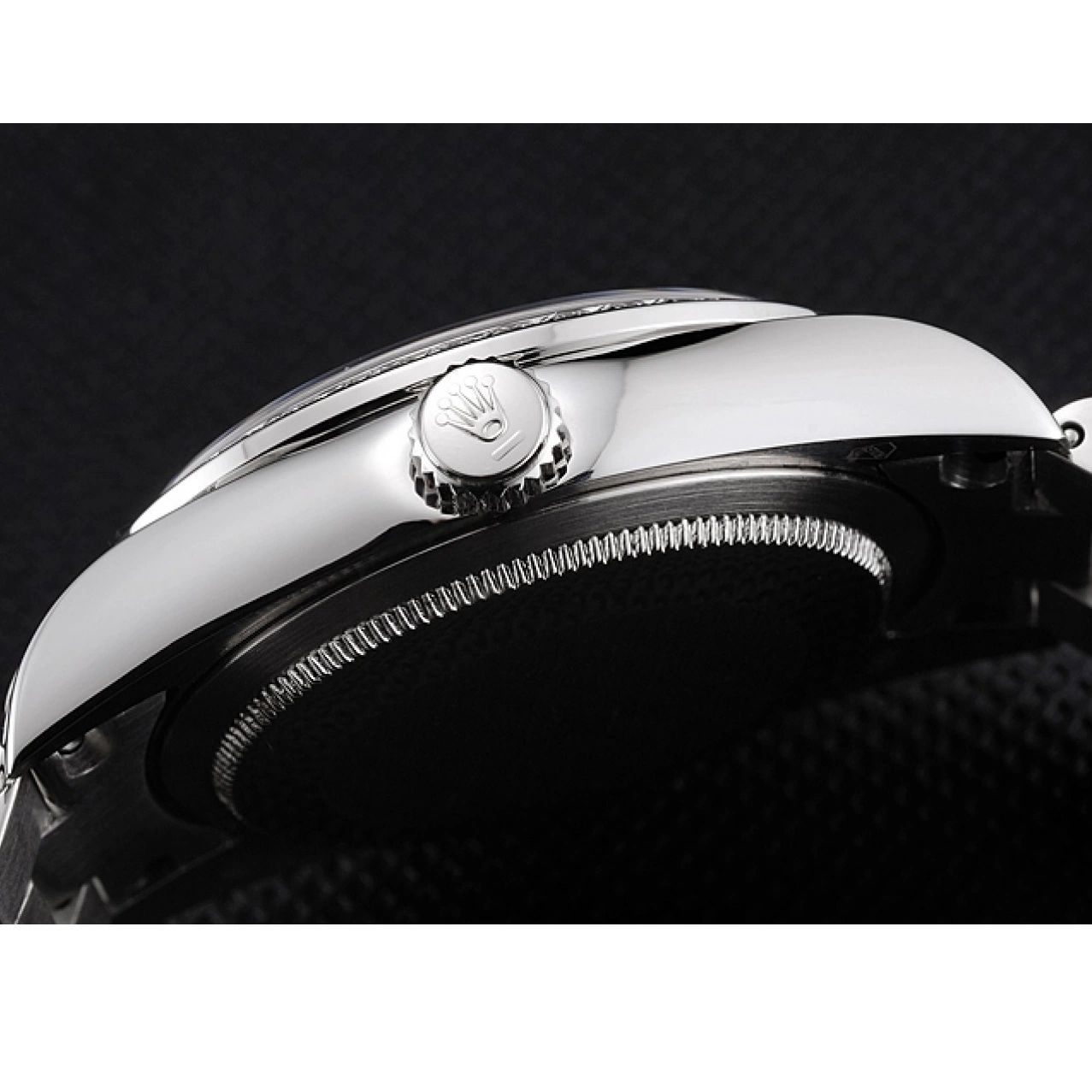 MiroTime 0712 Swiss Rolex Day Date Diamond Pave Dial And Bezel And Stainless Steel Bracelet